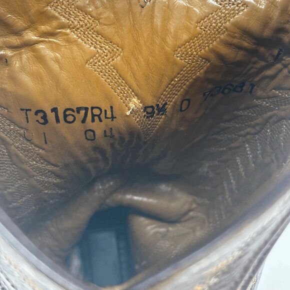 Lucchese 2000 Brown Full Quill Ostrich Cowboy Roper Boots Brown Mens 9.5 D - Picture 11 of 11